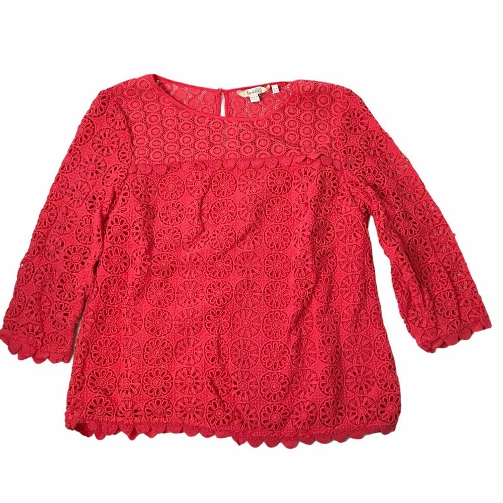 Boden Women's Shirt Blouse Hot Pink. 3/4 Sleeve 12